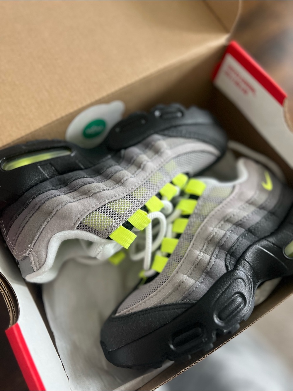 Nike Kids Air Max 95 in Grey and Volt